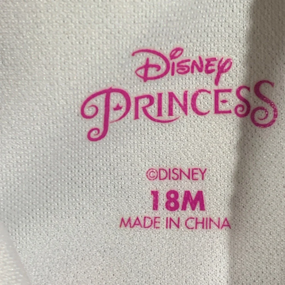 Disney Princess Moana 18M Rash Guard‎ L/S One Piece Swimsuit Sage Peach Floral